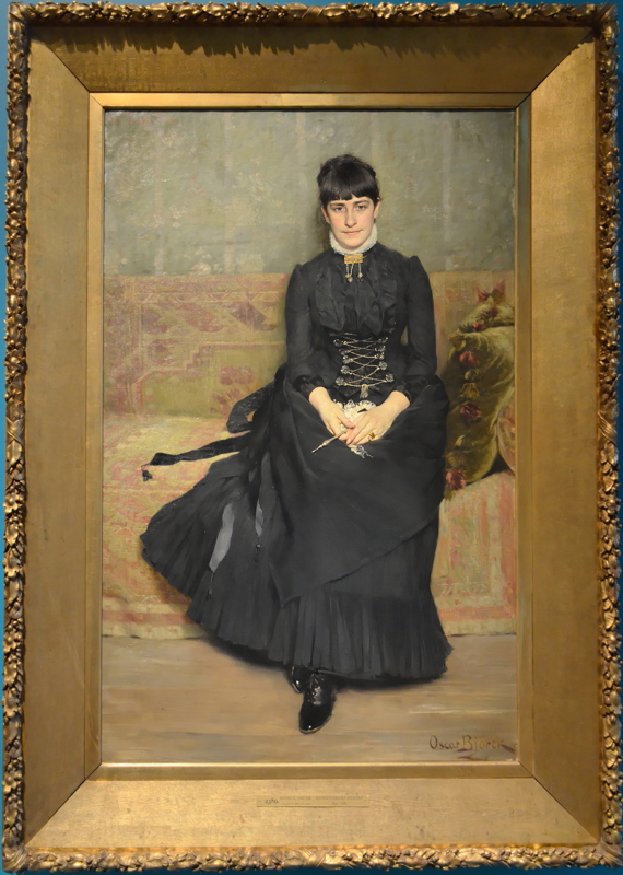 24 - The painting titled The Artist's Wife, created in 1885 by Swedish painter Oscar Björck